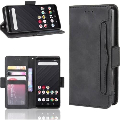 For Fujitsu Arrows Be4 Case Premium Leather Wallet Leather Flip Multi-card slot Cover For Fujitsu Arrows Be4 F-41A Case