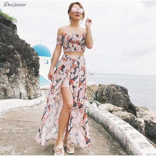 Летние платья с открытыми плечами DANJEANER China At AliExpress