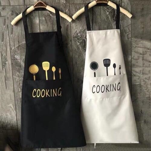 Apron Female Home Kitchen Waiter Hotel Overalls Fashion Male Waterproof and Oil-proof Waistband