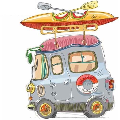 Fuzhen Boutique Decals Exterior Accessories Camper Van Vinyl Car Stickers and Decals Fashion DIY Hip Hop VAN RV Graffiti Sticker