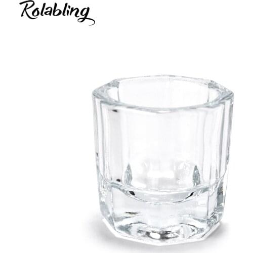 Hot Sale 1PC Acrylic Nail Cup Clear Crystal Bowl Crystal Glass Cup Acrylic Nail Powder Liqiud Holder Dappen Dish Nail Art Tool