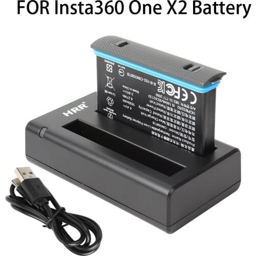 HRR Dual USB Battery Charger for Insta360 ONE X2 Action Camera Accessories