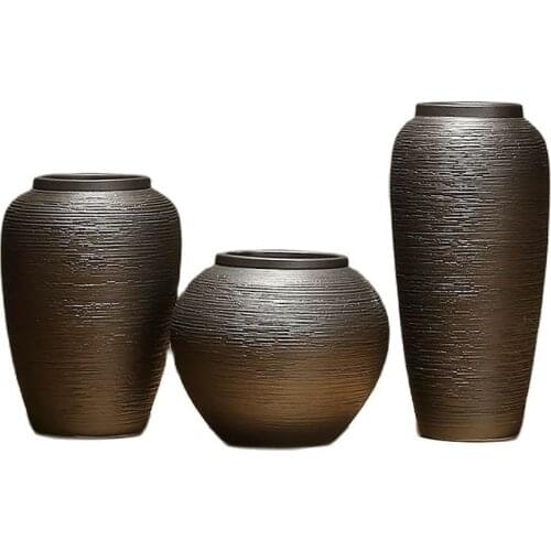 Jingdezhen Ceramic Vase Retro Large Vase Luxury Nordic Home Decoration Creative Vases Modern Home Decor Living Room Decoration