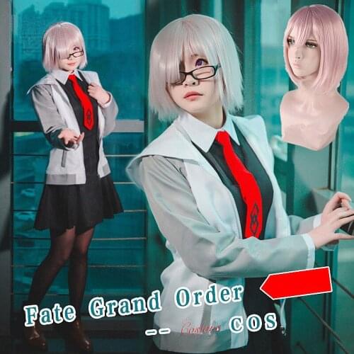 Fate Stay Night Dresses Costumes Cosplay Mash Kyrielight Matthew Kyrielight Cosplay Costume Coat Wig Set
