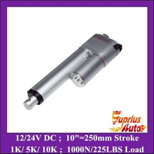 12v linear actuator with potentiometer 10inch/ 250mm stroke position feedback actuator with max load 1000N/ 225LBS linear motor