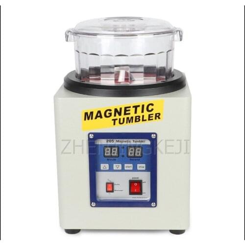 220V/110V Magnetic Grinding Machine Polisher Plexiglass Polishing Bucket Hard Plastic Components Remove Burrs Polishing Machine
