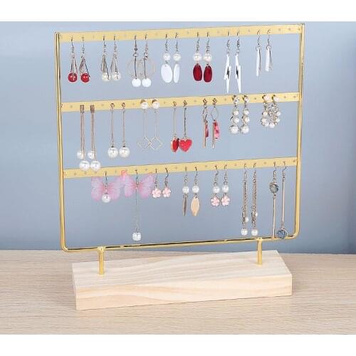 Metal Earrings Jewelry Display Stand Organizer Holder Ear Studs Jewellery Storage Necklace Rack Home Store Decoration Hot
