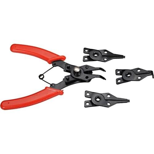 Watch Multi Tool Tweezers De Mano Alicate Tools 4 In 1 Multifunctional Pliers Card Ring Retainer ( Red And Yellow) Random Color