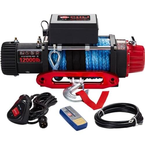 Power motor strong gears quiet brake 12000lb winch 12V for jeep auto car offroad 4x4