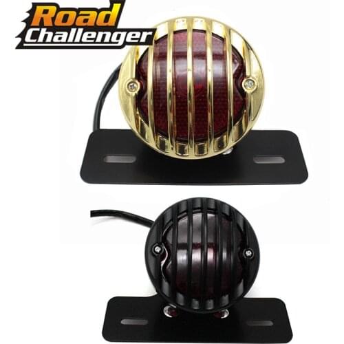 Motorcycle Tail Light Brake Stop Light License Plate Bracket Taillight for Harley Bobber Chopper Cafe Racer