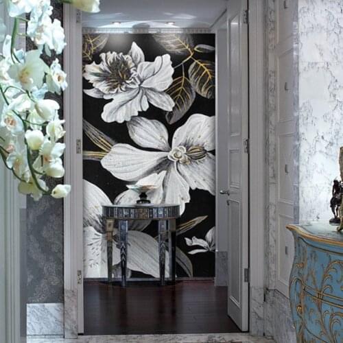 Custom ice jade flower glass mosaic tile patterns art wall decoration