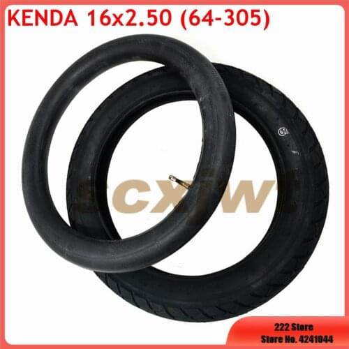 Set of two All-Terrain Tread Tire Size 16x2.5 16x2.50 (65-305) Fits Electric Bikes (e-bikes) Kids Bikes Small BMX and Scooters