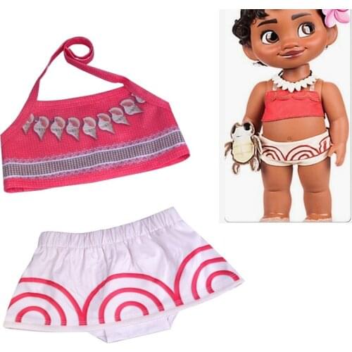 2018 New baby Girls bikini children swim-wear Toddler girls bathing suits swimming Clothes Kid girl Moana Vaiana beachwear dress
