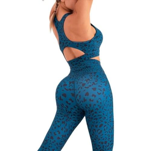 New hot style printed design and color yoga suit sports fitness fast dry breathable butt-lifting underwear and pants two sets