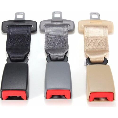 New Universal 23cm/9inch Car Seat Seatbelt Safety Belt Extender Extension 2.1cm Buckle Black Gray Beige Fits most Vehicles