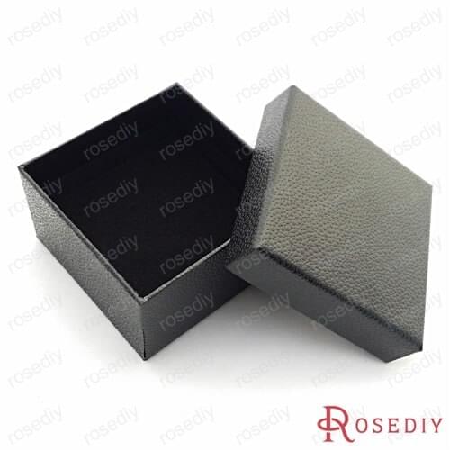 Wholesale 8.5*8.5*5cm Black Square Paper Big Size Jewelry Packing Box for Bracelet and Wristwatch 1 piece(JM7007)