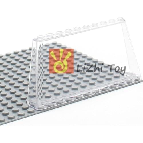 MOC Car Windscreen Panel 2x10x 6.5 Glass x071 DIY Enlighten Building Block Bricks Toys Compatible with Assembles Particles