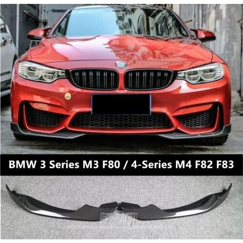 Carbon Fiber Front Lip Spoilers For BMW 3 Series M3 F80 4-Series M4 F82 F83 2013-2019 High Quality Bumper Diffuser Spoiler