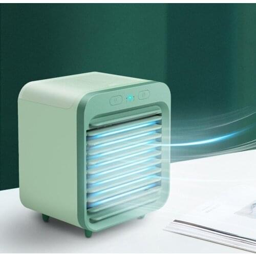 2020 New Mini USB Portable Air Cooler Fan Air Conditioner Light Desktop Air Cooling Fan Humidifier Purifier For Office Bedroom