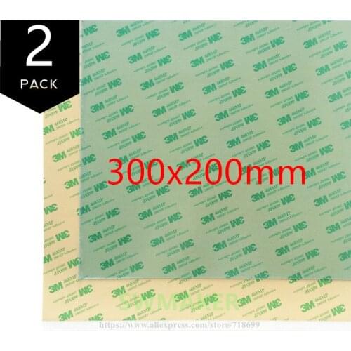 SWMAKER PEI Sheet 300x200mm 3D Printing Build Surface with 3M 468MP Adhesive Tape for prusa i3 XL upgrade 3D printer