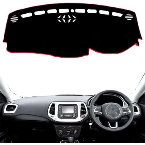 Car Dashboard Cover Mat Pad Dashmat Dash Anti-UV Sun Shade Instrument Carpet Protect Accessories For Jeep Compass 2017 2018 2019