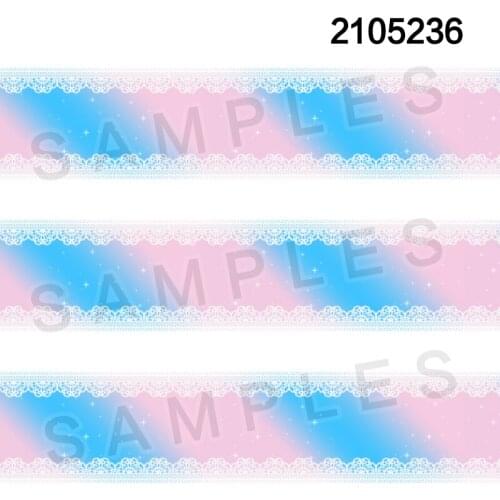Rainbow Clolor Printed Beauty Check Grosgrain Lace Ribbon 5Yards for DIY Hair Bow Handmade Material Headdress