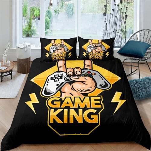 Luxury Gamer Duvet Cover Cartoon Bedding Sets Kids Boys Girls Bed Set Color Game Quilt Comforter Covers 2/3 Pcs Dropshipping