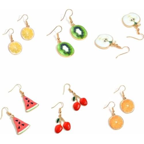 1PairElegant Cute Fruit Dangle Earrings Brushed Pineapple Dangle Earrings Dainty Minimalist Post Earrings Gift Jewelry# 251337