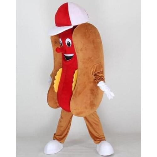 Unisex Advertising Dog Fast Food Mascot Costume Restaurant Cosplay Fancy Dress Adult us