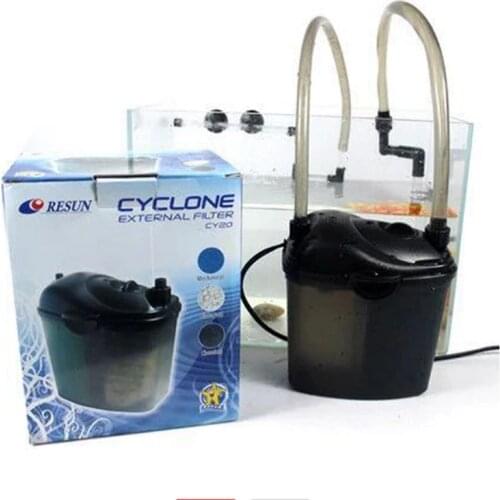 RESUN CY-20/CY20 3w External filter bucket aquarium fish jar aquarium silent filter 150L/H Coral Tank Filter Canister