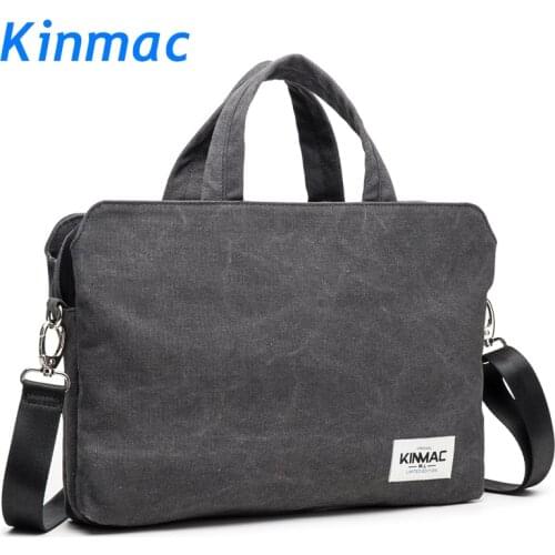 Brand Kinmac Waterproof Messenger Laptop Bag13,14,15,15.6 inch,Grey Canvas Simple Case For MacBook Air Pro13.3,15.4Dropship F134