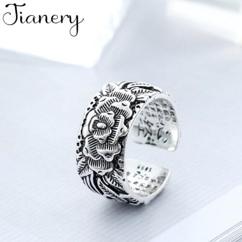 JIANERY Luxury Brand Silver Color Flowers Rings For Women Lover Girls Gifts Bridal Wedding Jewelry 2019