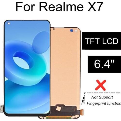 6.40" TFT LCD For Realme X7 RMX2176 LCD Display Touch Screen Assembly Replacement For Realme X7 India Version MX3092 LCD
