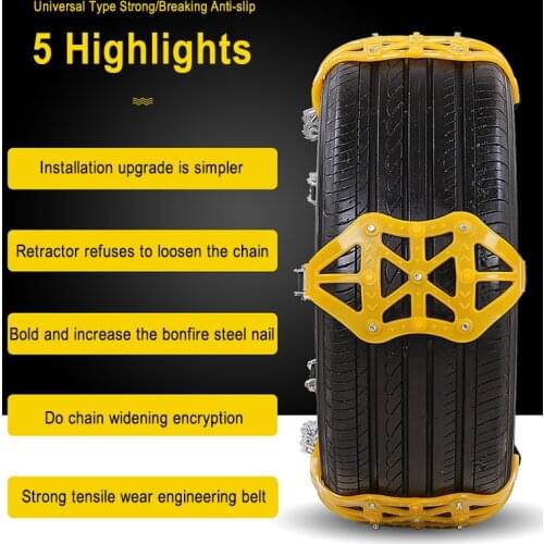 1/12/16/20PCS Universal Winter Car Snow Chains Spikes For Tire Wheel Anti-skid Chains For Car Snow Mud Truck SUV Auto Tyre Tire