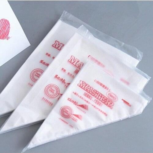 100PCS Medium size Pastry Bag Disposable Piping Bag Cake Decoration Icing Fondant Cake Cream Bakery Baking Tools