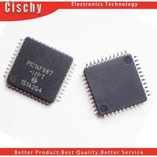 2PCS PIC16F887-I/PT QFP PIC16F887-I QFP44 PIC16F887 SMD and original IC