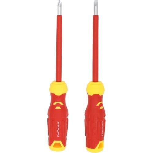 230mm VDE Insulated Electricians 6.5mm Slotted Phillips Head Screwdriver With VDEHandle For Electrician Maintenance