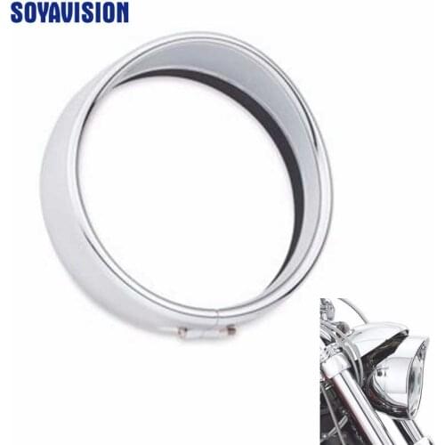 5.75 inch Headlamp Visor Style Headlamp Trim Ring for Harley Parts 5 3/4" Led Headlight For Sportster 1200 883 XL883 48