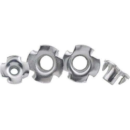 5pcs M12 Zinc Alloy Iron Four Claws Nut Speaker Nut T-nut Blind Pronged Tee Nut Furniture Hardware