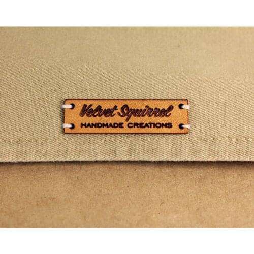 55pcs Customize leather brand logo clothing Tags Sewing knitted Crochet labels tag Handmade Garment label cosas personalizadas