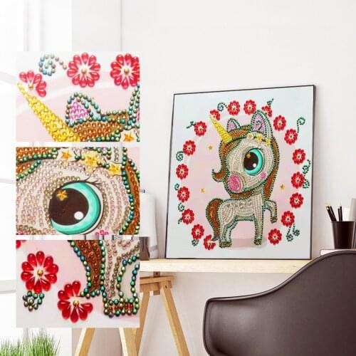 5D DIY Special Shaped Diamond Painting Flower Horse Handmade Needlework DIY Diamond Embroidery Animal Rhinestone Home Wall Decor