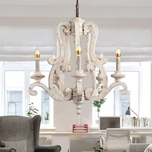 American country retro solid wood art chandelier clothing store personality simple restaurant bedroom living room study wood