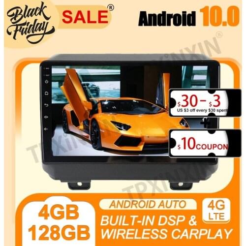 Android 10.0 Carplay 4G+128G For Jeep Wrangler 2019-2020 Carplay Multimedia Player Auto Radio Tape Recorder GPS Navi Head Unit