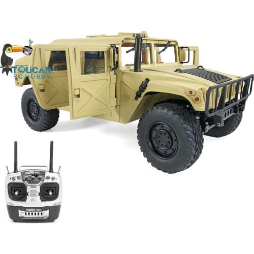 HG 1/10 RC 4*4 Hummer Military P408 Racing Car Crawler ESC Motor Remote Control Light Outdoor Toys For Boys Gift TH15073-SMT6
