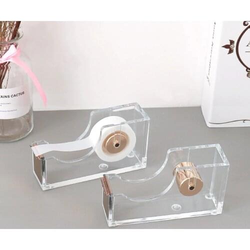 Rose Gold Adhesive Tape Base Tape Cutter gold Tape Machine Acrylic Washi Tape Dispenser Washi Tape Organizer Washi Tape Holder