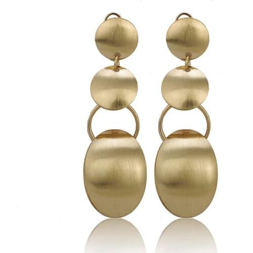 Free Shipping African Gold-color Luxury Bridal Nigerian Wedding African Beads Big Earring Jewelry for Sexy women wedding party