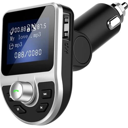 LCAV BT39 Bluetooth MP3 Player FM Transmitter Car Charger Dual USB Battery Voltage Monitor Cell Phone Handfree