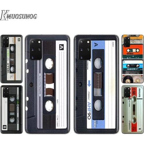 Vintage Magnetic tape Cassette For Samsung S20 FE A91 A81 A72 A71 A52 A51 A42 A41 A32 A31 A21 A12 Lite Transparent Phone Case