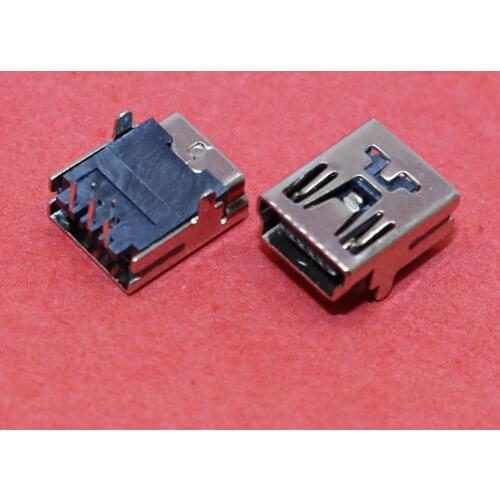 ChengHaoRan 1 Piece Mini USB jack socket connector V3 port for MP3 MP4 GPS,4 foot DIP 5pin,MI-005