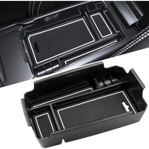 Car Central Armrest Storage Box Container Holder With Silicone Mat For Volvo XC40 2019 Auto Interior Accessories